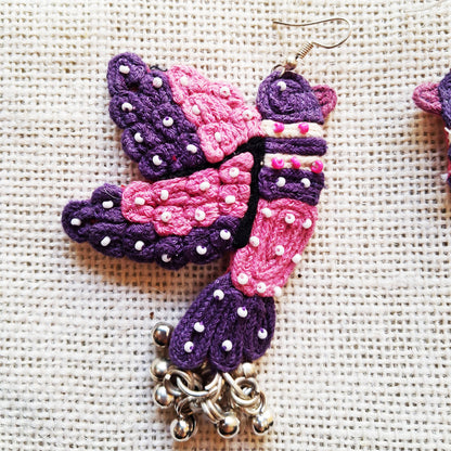 Purple Birdy Earrings