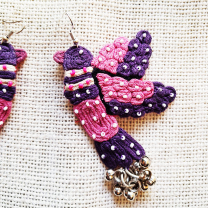 Purple Birdy Earrings