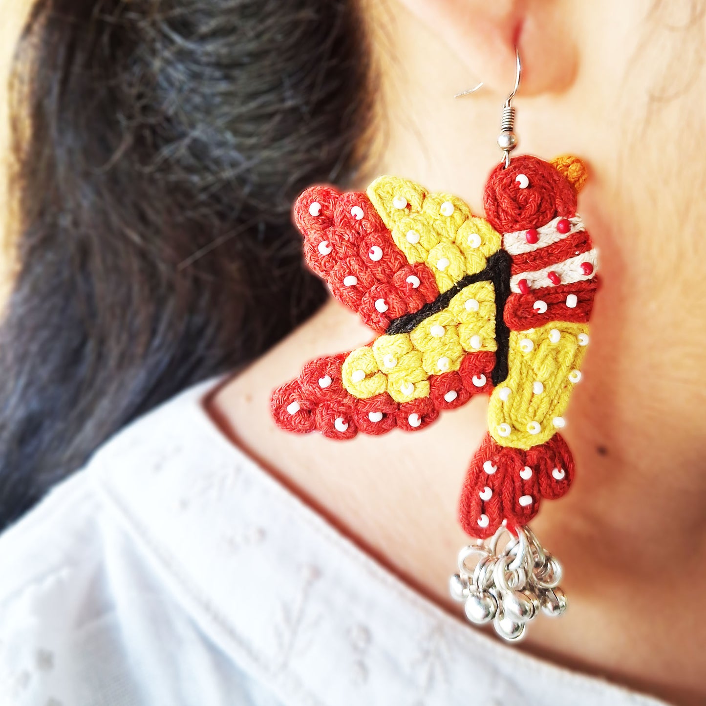 Red Birdy Earrings
