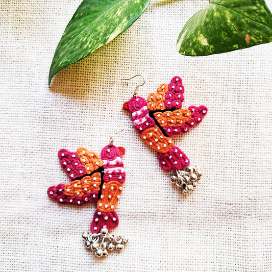 Pink Birdy Earrings