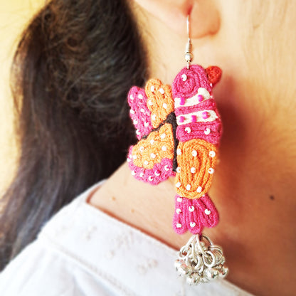 Pink Birdy Earrings