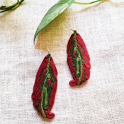 Raw Leaf Earrings