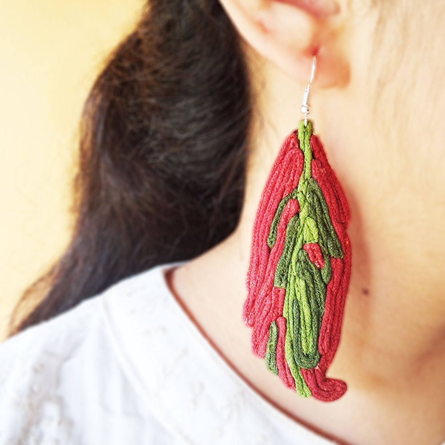 Raw Leaf Earrings