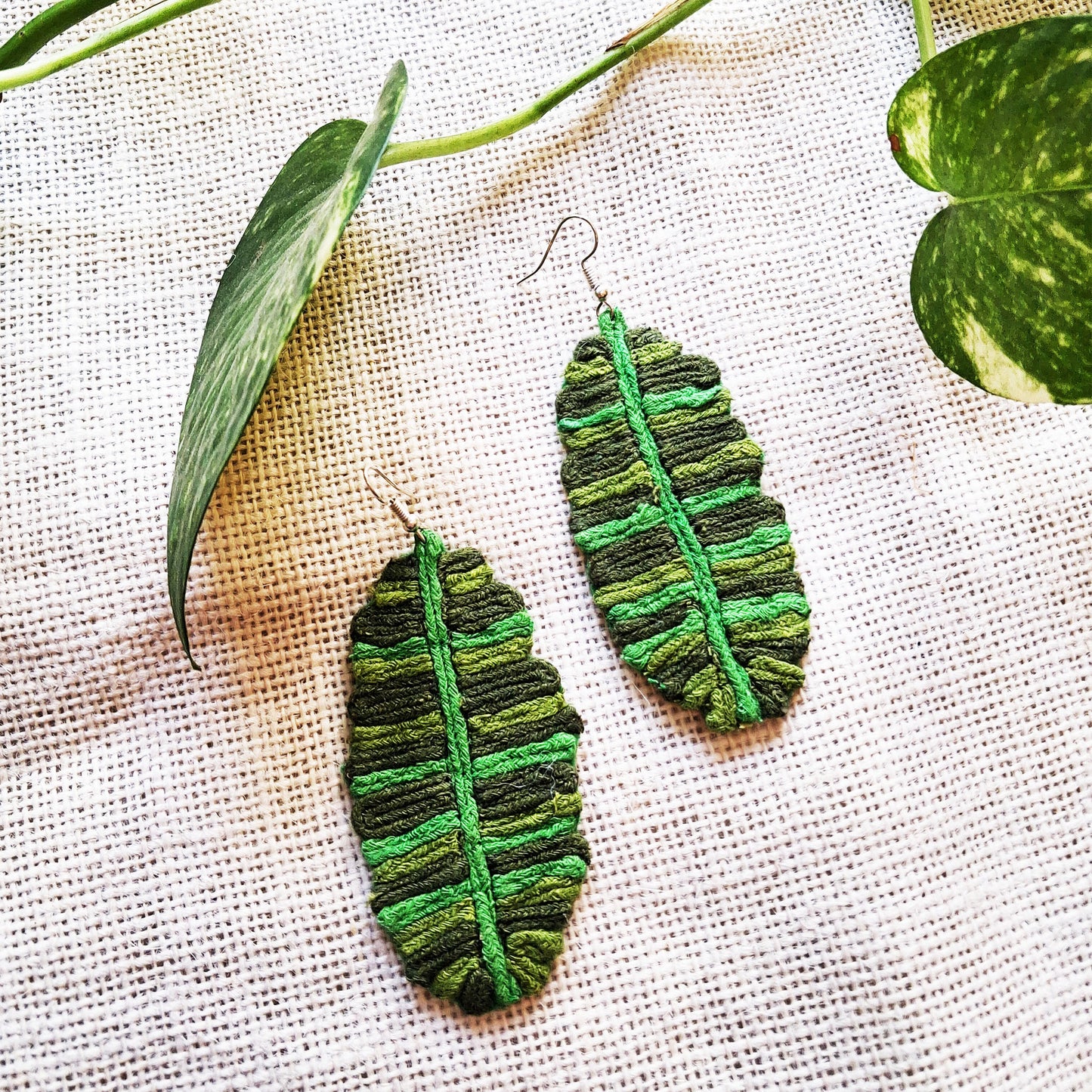 Banana Leaf Earrings