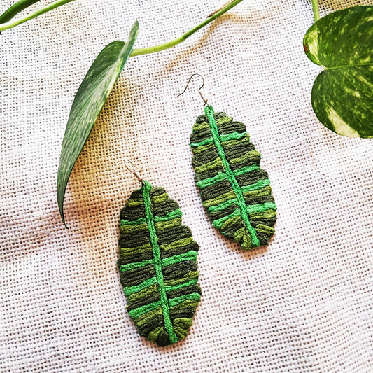 Banana Leaf Earrings