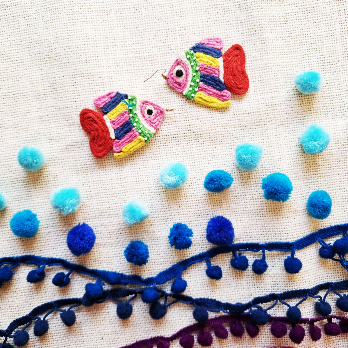 Striped Fish Earrings
