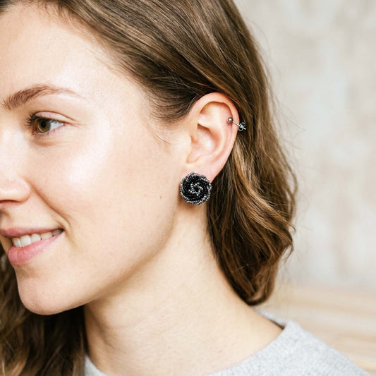 Shaded Phool Studs