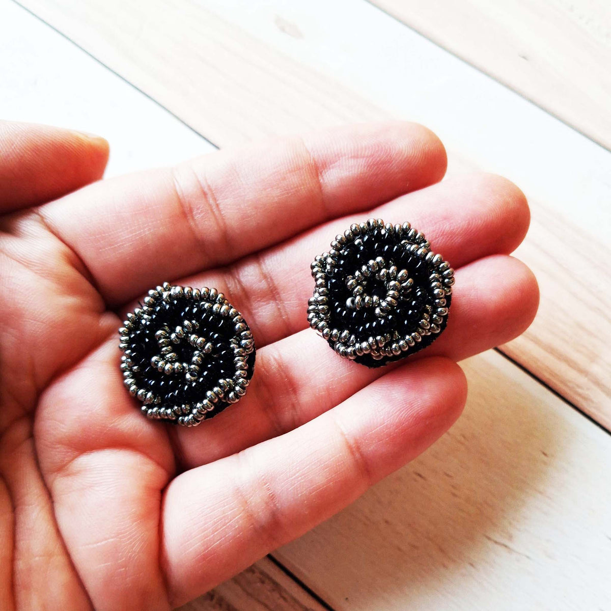 Shaded Phool Studs