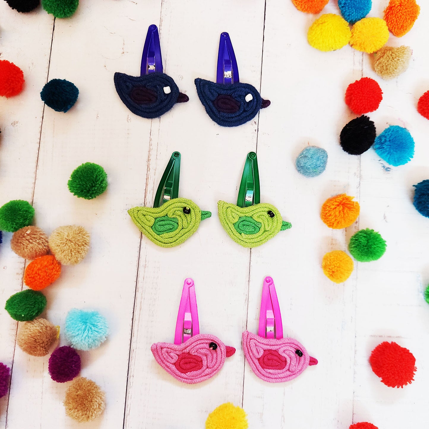 Triple Birdie Hair Clips