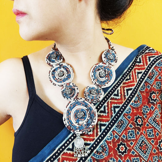 Serene Ajrakh Necklace