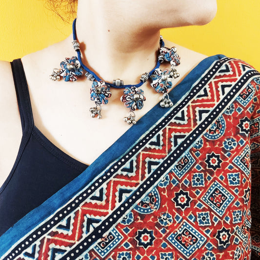 Blue Flower Necklace