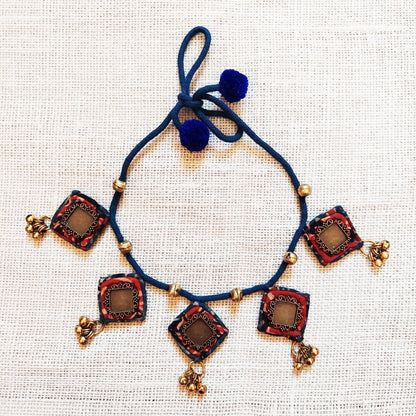 Indigo Ajrakh Necklace