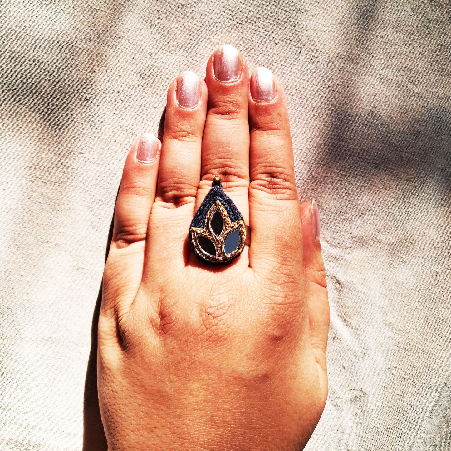 Blue Mirror Ring