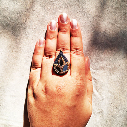 Blue Mirror Ring