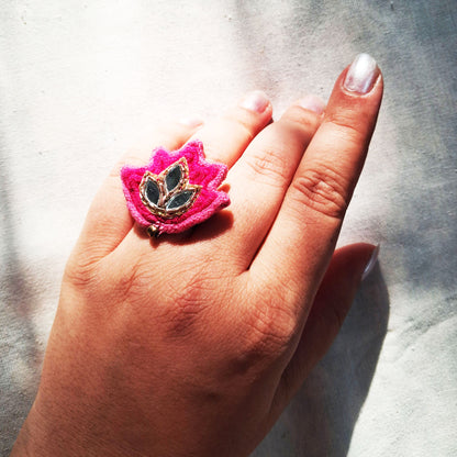 Lotus Mirror Ring