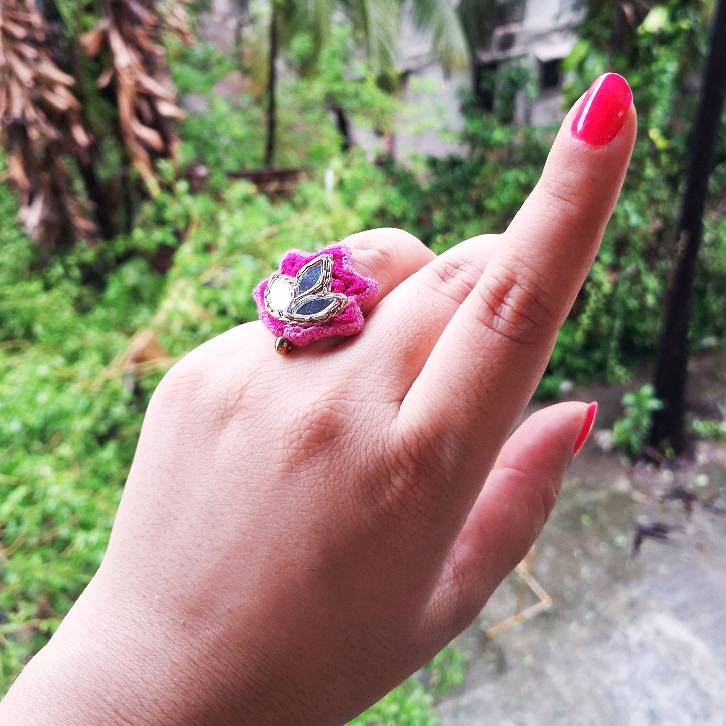 Lotus Mirror Ring