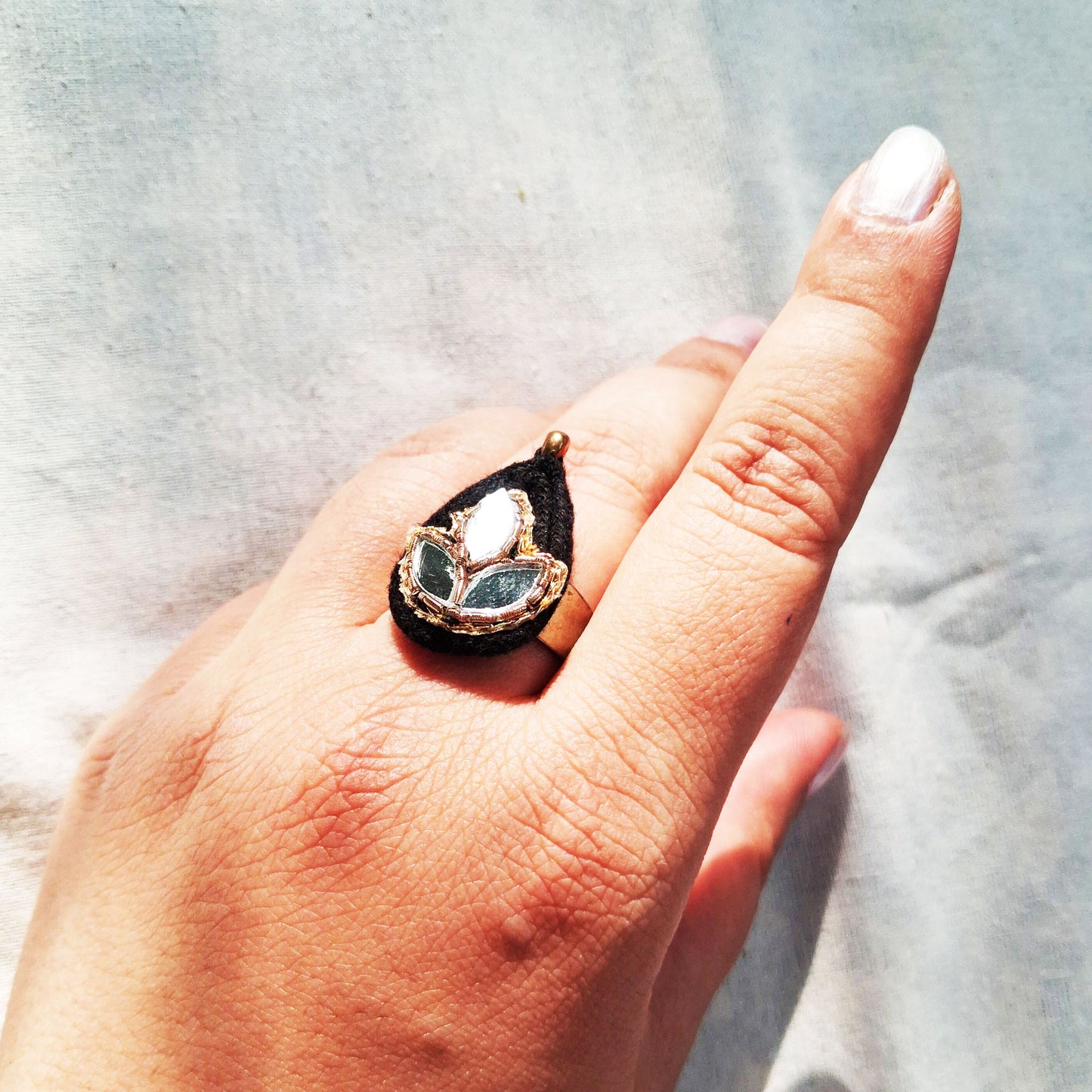 Black Drop Ring