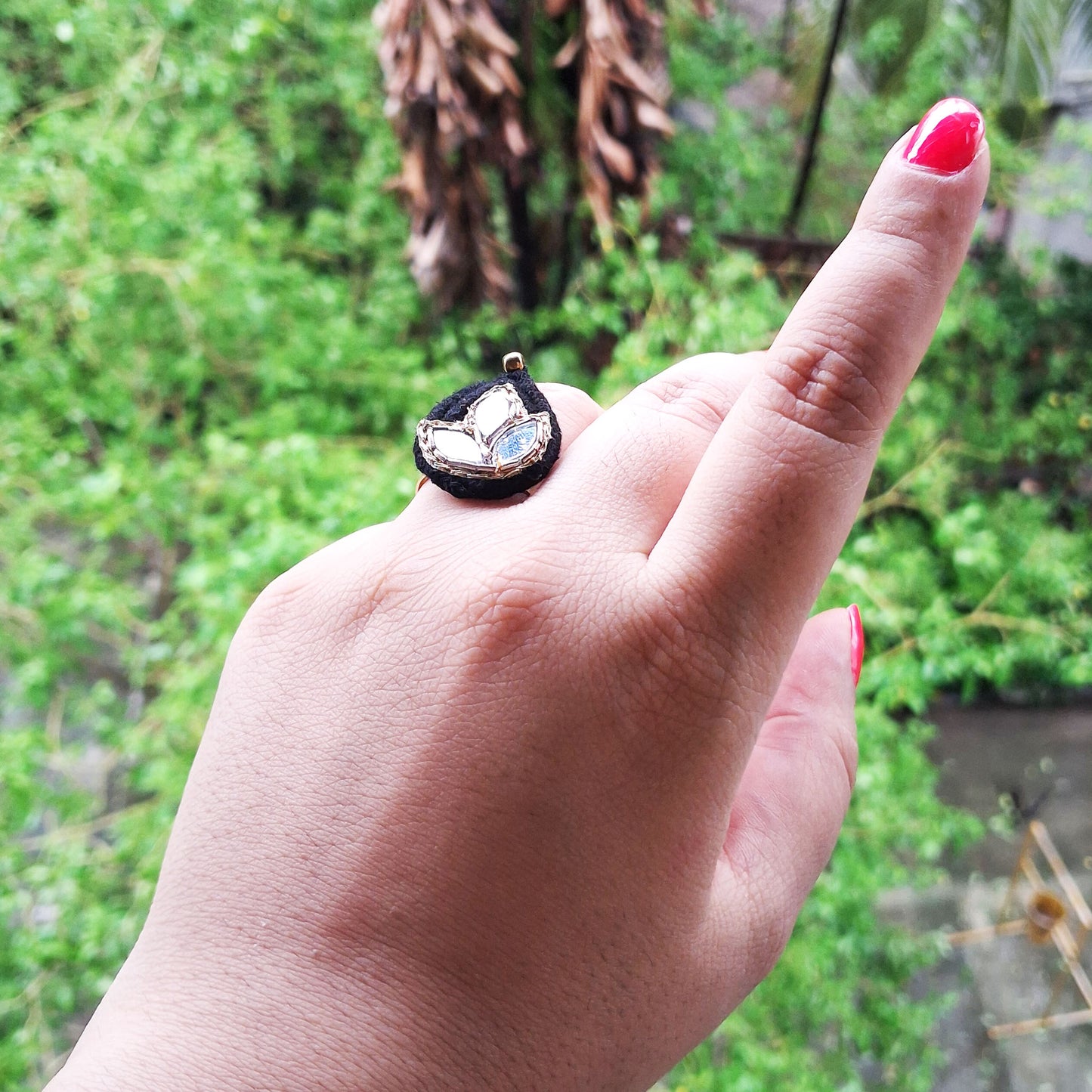 Black Drop Ring