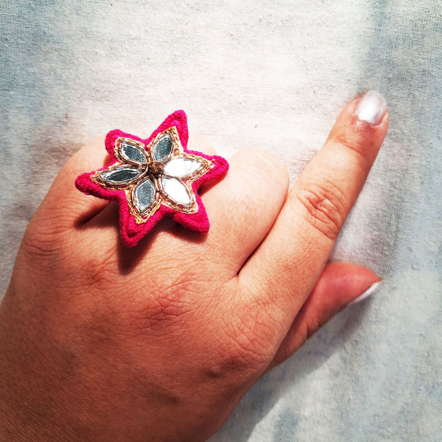 Pink Mirror Ring