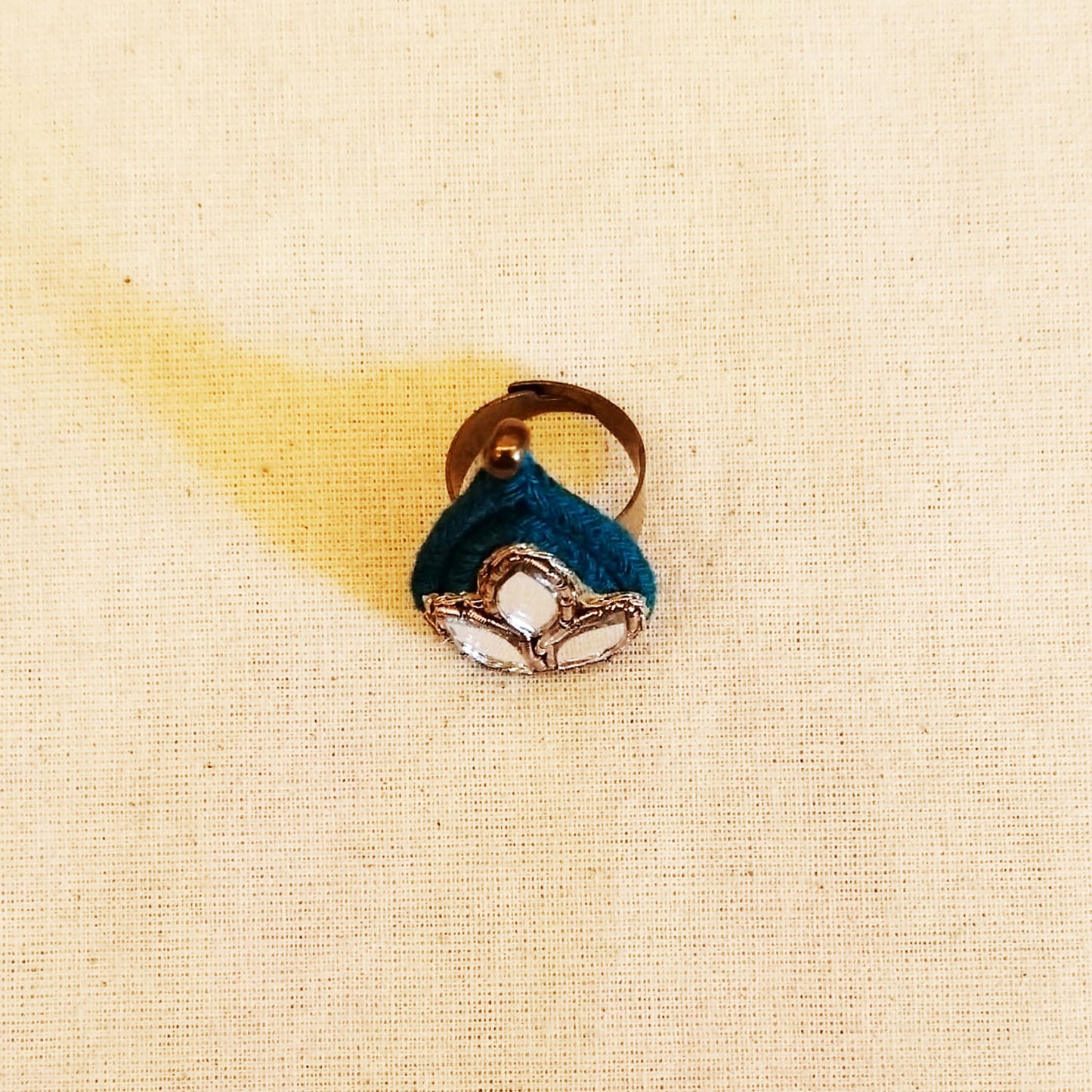 Teal Mirror Ring
