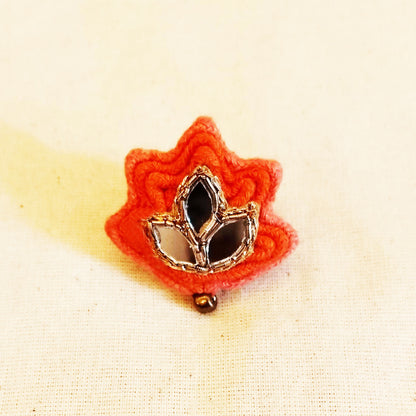 Orange Lotus Ring