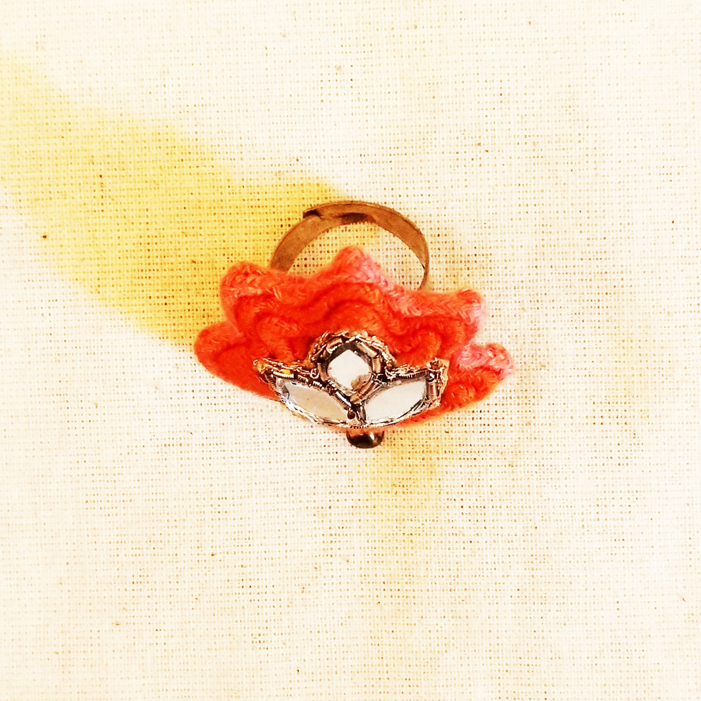 Orange Lotus Ring