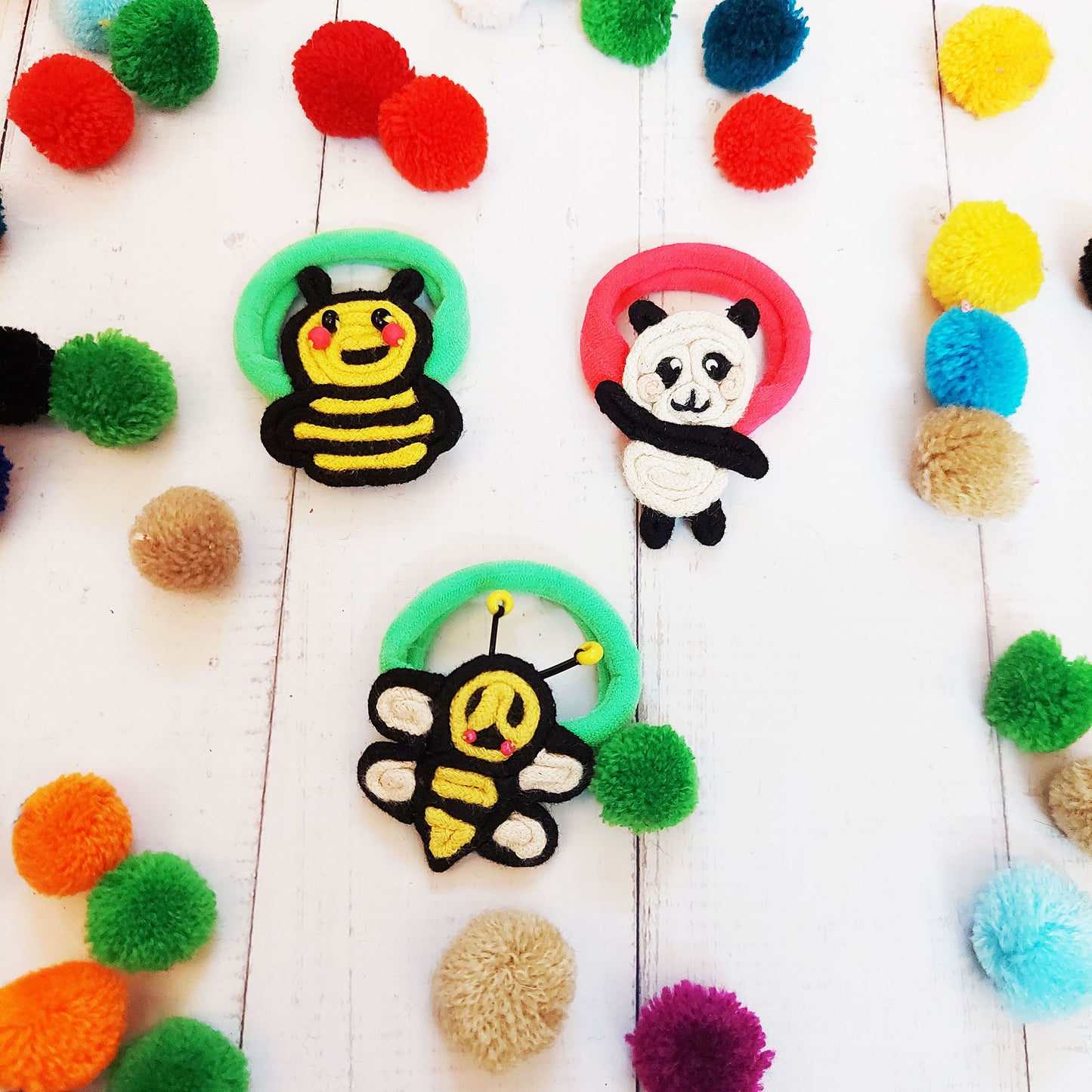 Bees and Panda Rubberbands