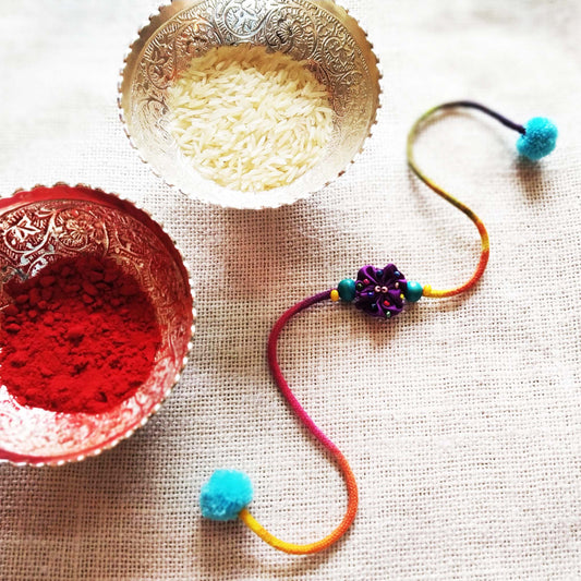 Purple Flower Rakhi
