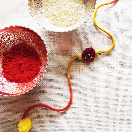 Red Flower Rakhi