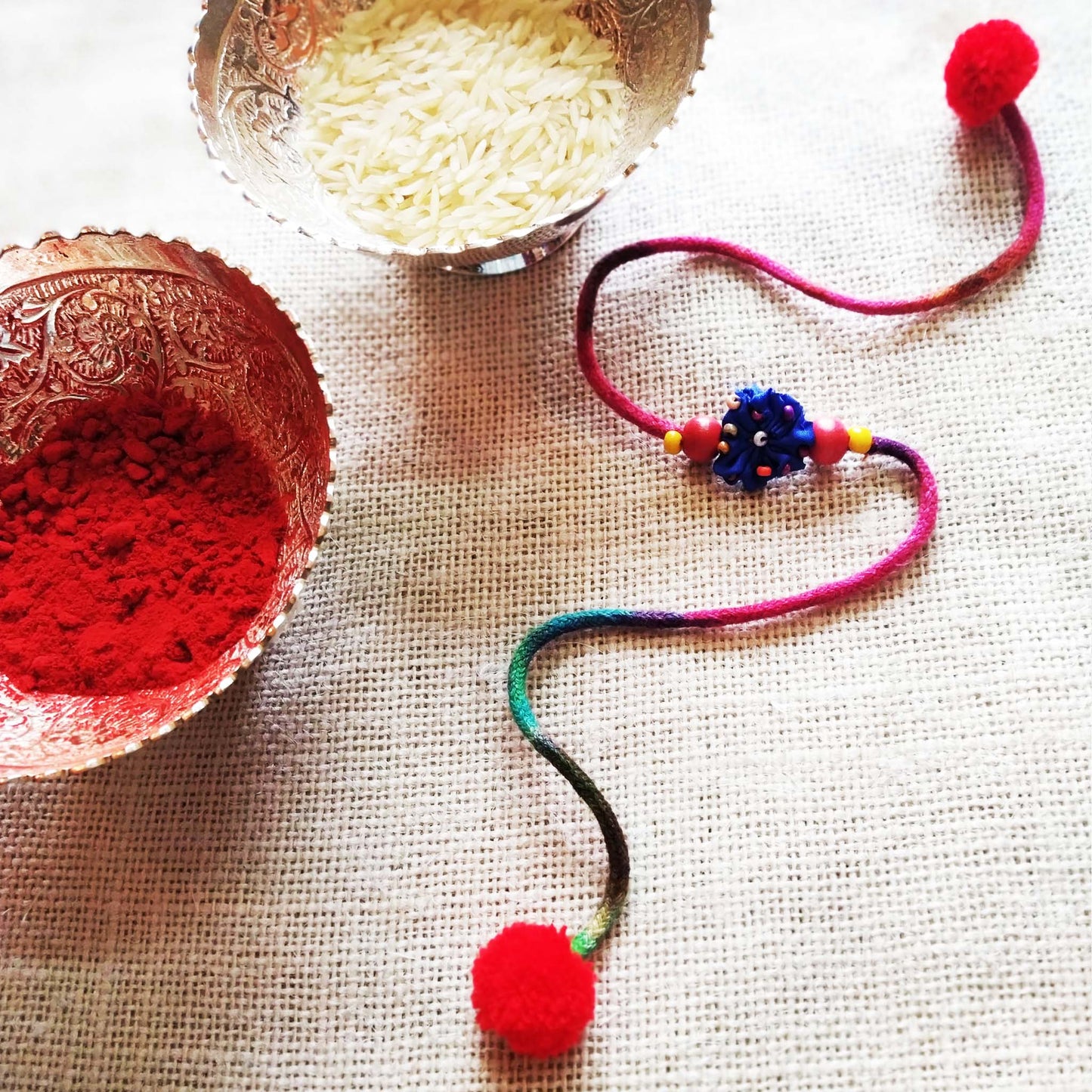 Indigo Flower Rakhi
