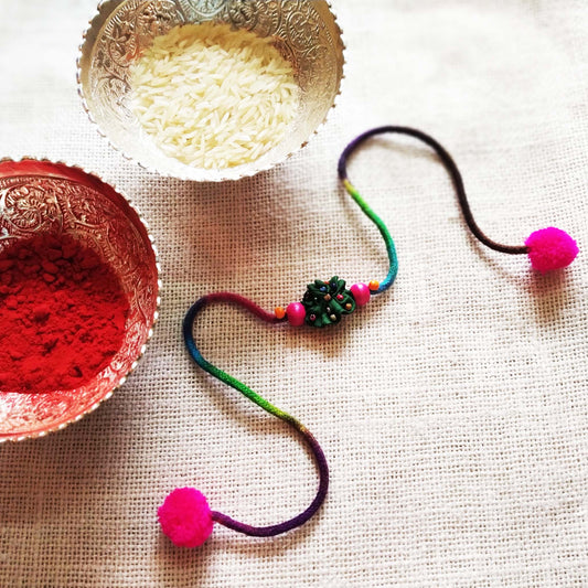 Green Flower Rakhi