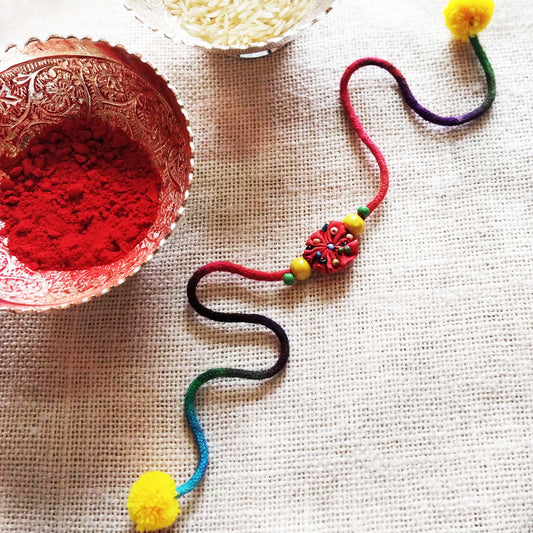 Orange Flower Rakhi
