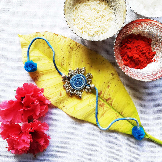 Blue Tie Dye Rakhi