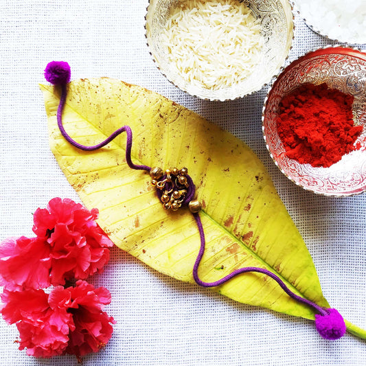 Purple Gold Rakhi