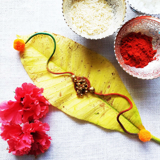 Multicolor Gold Rakhi