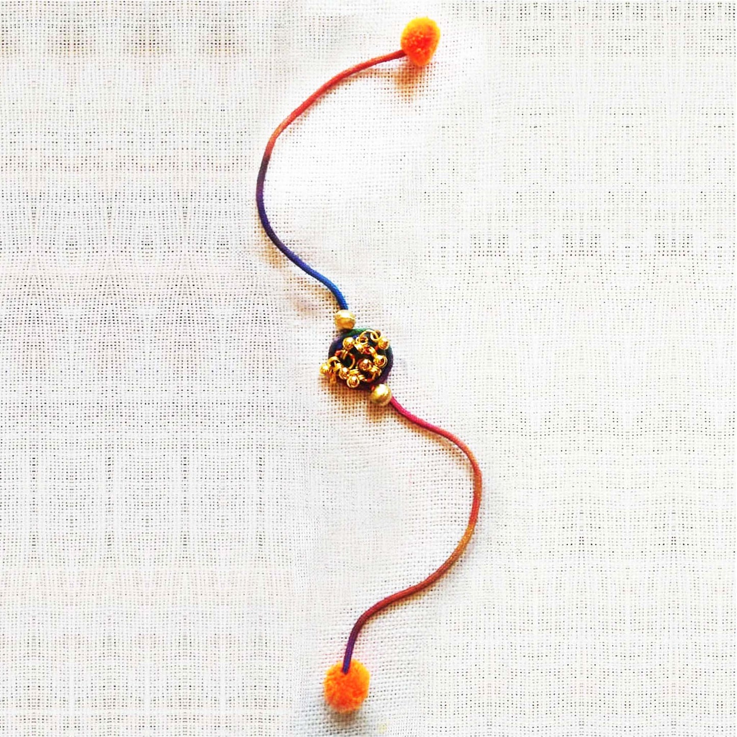 Multicolor Gold Rakhi