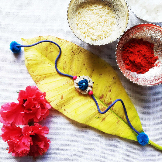 White Flower Rakhi