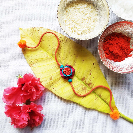 Multicolor Flower Rakhi