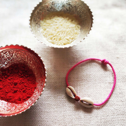 Pink Shell Rakhi band