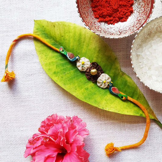 Contrast Peacock Rakhi