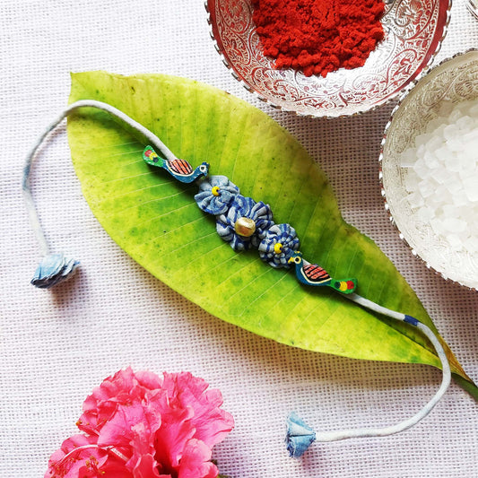 Indigo Peacock Rakhi