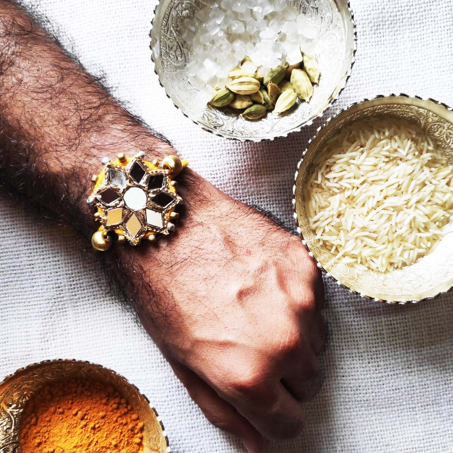 Yellow Sitara Rakhi