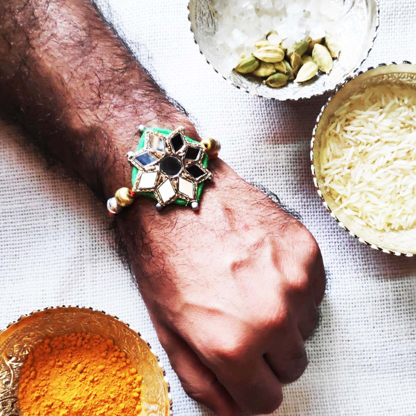 Orange Sitara Rakhi