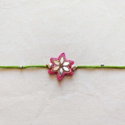 Pink Mirrorwork Rakhi