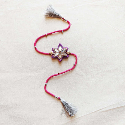Purple Mirrorwork Rakhi