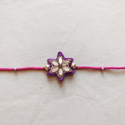 Purple Mirrorwork Rakhi