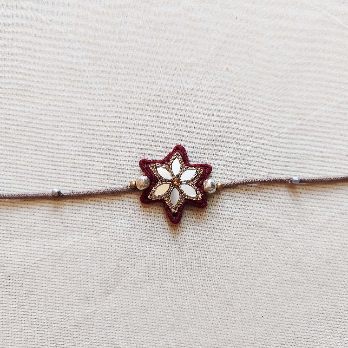 Brown Mirrorwork Rakhi