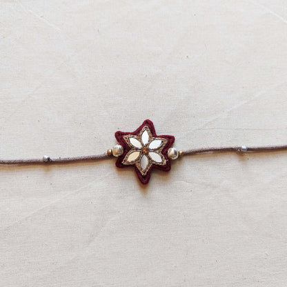 Brown Mirrorwork Rakhi