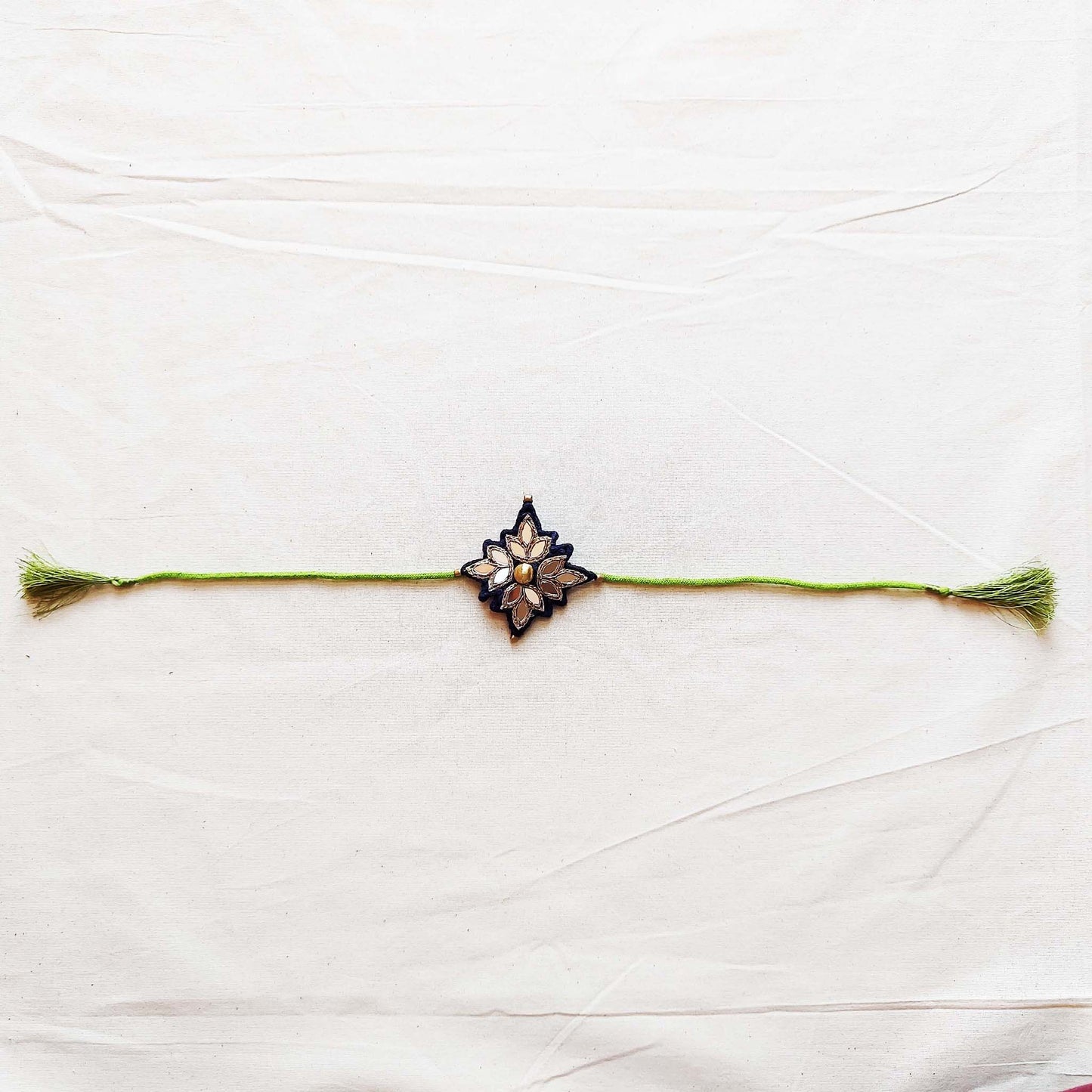 Indigo Mirrorwork Rakhi
