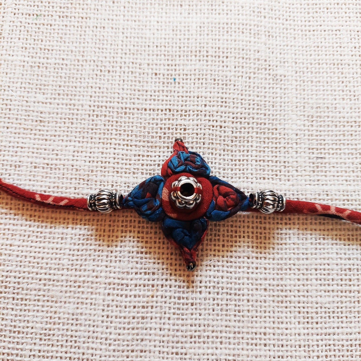 Flower Ajrakh Rakhi